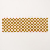 Brown and beige checkerboard pattern yogamat (Achterkant (horizontaal))