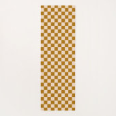 Brown and beige checkerboard pattern yogamat (Achterkant)