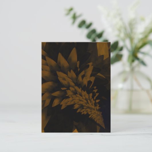 Brown and Black Bloom Briefkaart (Staand voorkant)