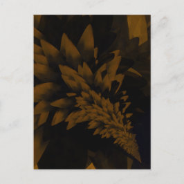Brown and Black Bloom Briefkaart