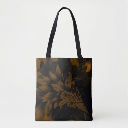 Brown and Black Bloom Tote Bag (Voorkant)