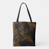 Brown and Black Bloom Tote Bag (Achterkant)