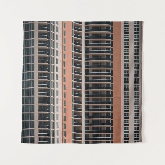 Brown and black high-rise building wandkleed (Voorkant)
