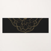 Brown and Black Lotus Mandala Yoga Mat (Achterkant (horizontaal))