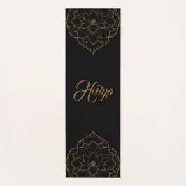Brown and Black Lotus Mandala Yoga Mat