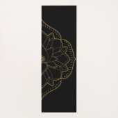 Brown and Black Lotus Mandala Yoga Mat (Achterkant)