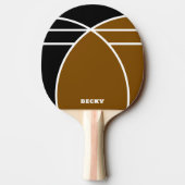 Brown and Black Personalized Ping Pong Paddle Tafeltennisbatje (Achterkant)
