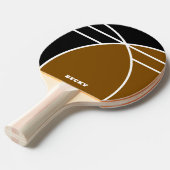 Brown and Black Personalized Ping Pong Paddle Tafeltennisbatje (Voorkant Gekanteld)