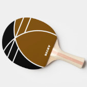 Brown and Black Personalized Ping Pong Paddle Tafeltennisbatje (Zijkant)