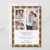 Brown and Black Ukrainian Embroidery Wedding Bedankkaart (Achterkant)