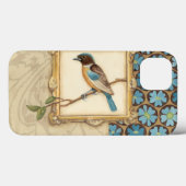 Brown and Blue Bird on a Branch Looking Up Case-Mate iPhone Case (Achterkant (horizontaal))