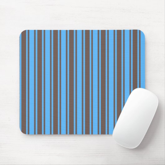 Brown and blue candy stripes muismat (Met muis)