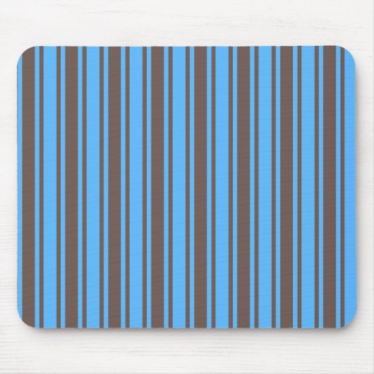Brown and blue candy stripes muismat (Voorkant)