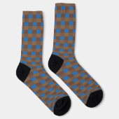 Brown and Blue Color Combination Sokken (Rechts)