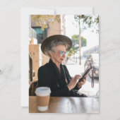 Brown and Cream Aesthetic Retirement Party Photo Kaart (Achterkant)