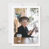 Brown and Cream Aesthetic Retirement Party Photo  Kaart (Achterkant)