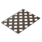Brown and Cream Gingham Pattern Notitieboek (Linkerzijde)