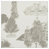 Brown and Cream KerstWinter Wonderland 30" Stof (Swatch)