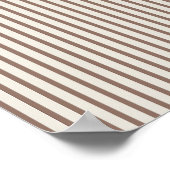 Brown And Cream Striped Poster (Hoek)