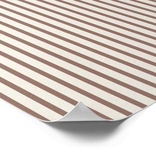 Brown And Cream Striped Poster (Hoek)