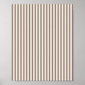 Brown And Cream Striped Poster (Voorkant)