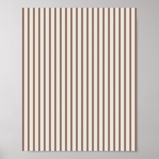 Brown And Cream Striped Poster (Voorkant)