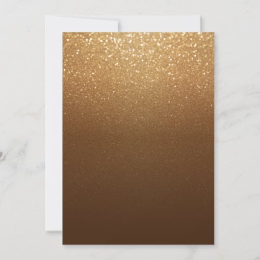 Brown and Gold Glitter Kaart (Achterkant)