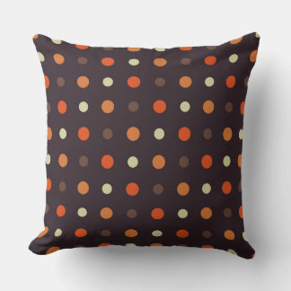brown and orange fall polka dot kussen