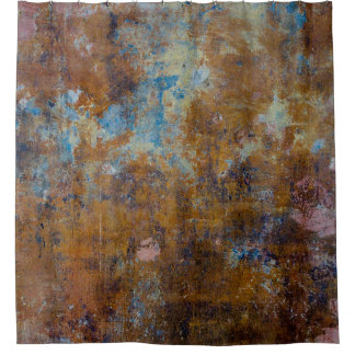 Brown and pink wooden surface douchegordijn