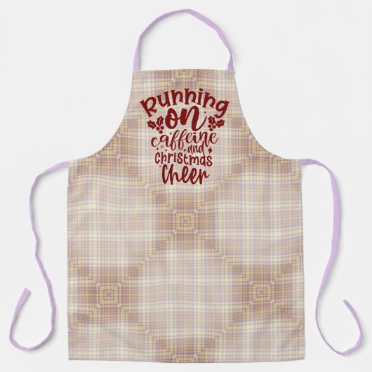 Brown and Purple Plaid Running on Cheer Christmas Schort (Voorkant)