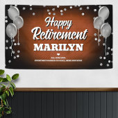 Brown and Silver Happy Retirement Spandoek