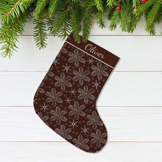 Brown and Silver Personalized Grote Kerstsok