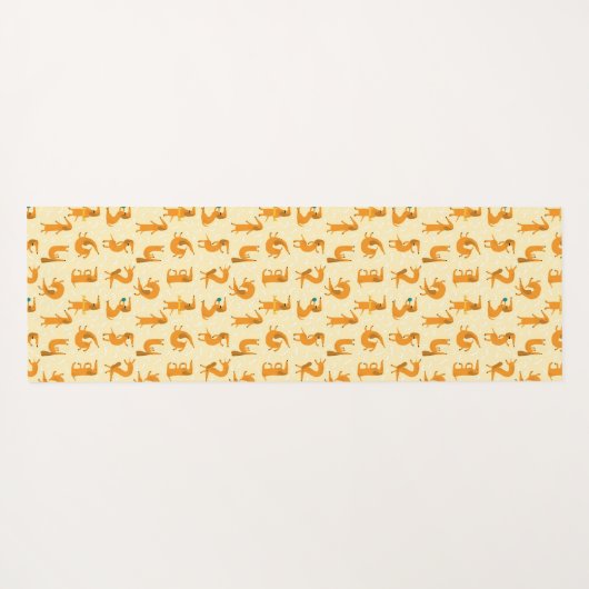 Brown and Tan Dachshund Yoga Mat (Achterkant (horizontaal))