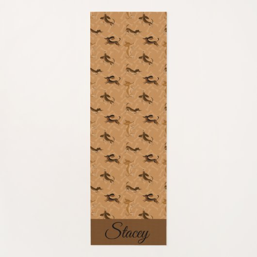 Brown and Tan Dachshund Yoga Mat (Voorkant)