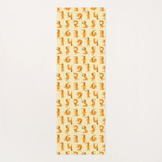 Brown and Tan Dachshund Yoga Mat (Achterkant)