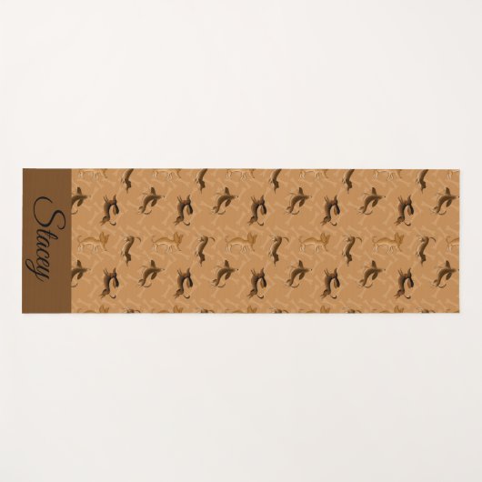 Brown and Tan Dachshund Yoga Mat (Voorkant (horizontaal))
