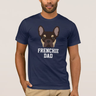 Brown and Tan French Bulldog Dad T-shirt