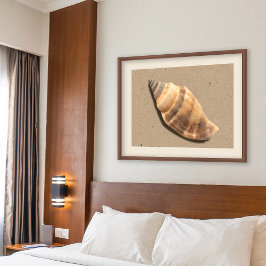 Brown and Tan Striped Conch Shell Print