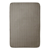 Brown and Taupe Gingham Check Print Bath Mat (Voorkant Verticaal)