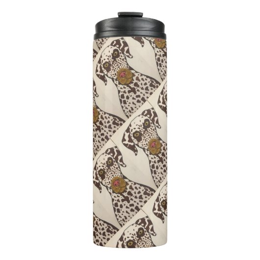 brown and white dalmatian dog Thermal Tumbler Thermosbeker (Voorkant)