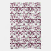 brown and white floral pattern theedoek (Verticaal)
