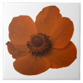 Brown Anemone Tile Tegeltje (Voorkant)