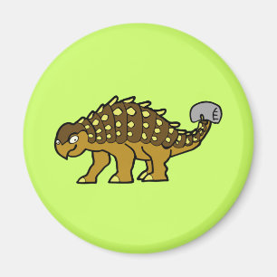 Brown Ankylosaurus Magneet
