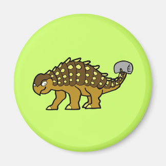 Brown Ankylosaurus Magneet