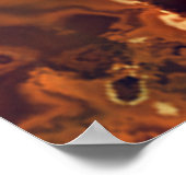 Brown Aqua Blauwgroen Turquoise Green Geode Marble Poster (Hoek)