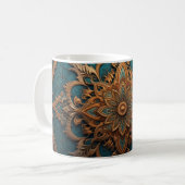 Brown-Aqua Elegance Koffiemok (Voorkant links)