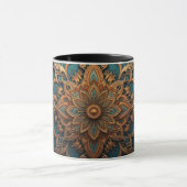 Brown-Aqua Elegance Mok (Midden)