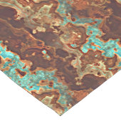 Brown Aqua Turquoise Green Geode Marble Art Medium Tafelloper (Hoek)