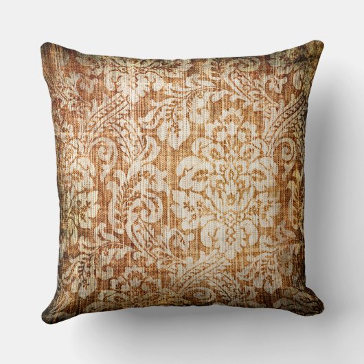  Brown Arabesques Pillow Kussen (Achterkant)