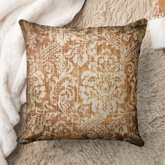  Brown Arabesques Pillow Kussen (Deken)
